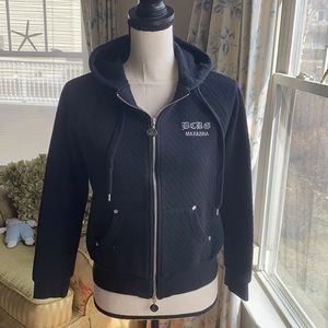 BCBG Maxazria Short Quilted Style Hoodie